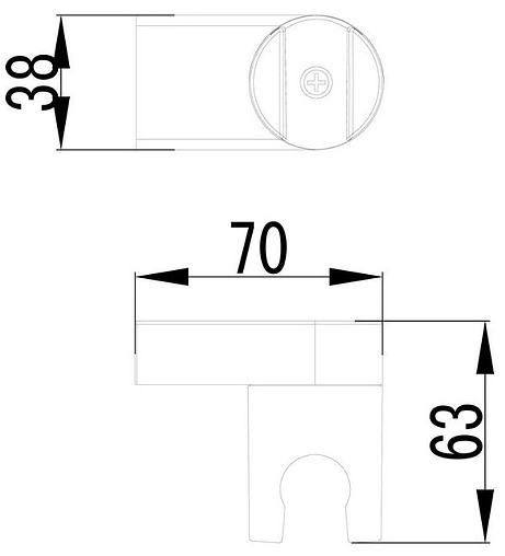 Держатель ручного душа Lemark хром LM8013C