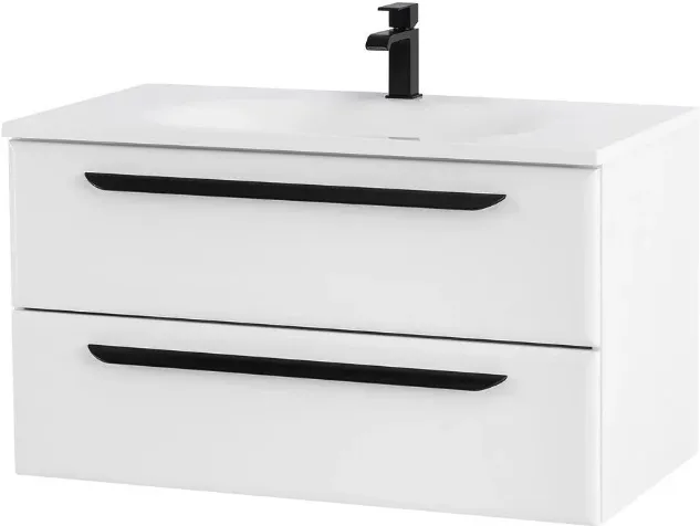 Тумба-умывальник подвесная Cezares Eco 90 Bianco Lucido ECO-900-2C-SO-BL+CZR-900/480-LV-MR-ECO Тумба-умывальник подвесная Cezares Eco 90 Bianco Lucido ECO-900-2C-SO-BL+CZR-900/480-LV-MR-ECO, 4