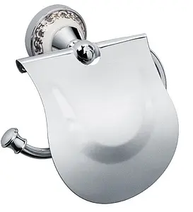 Держатель туалетной бумаги Fixsen Bogema хром/белый с рисункомFX-78510, 1