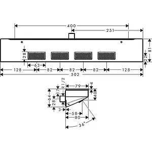 Плечевой душ с полкой Hansgrohe Rainfinity 500 1jet хром 26243000 Плечевой душ с полкой Hansgrohe Rainfinity 500 1jet хром 26243000, 2