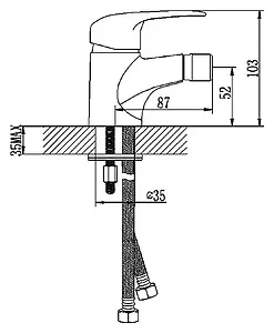 Смеситель для биде Lemark Pramen хром LM3308C Смеситель для биде Lemark Pramen хром LM3308C, 2