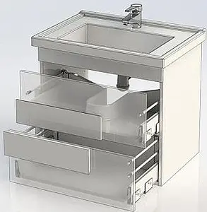 Тумба-умывальник Aquanet Мадейра 70 дуб кантри/белый 00183070+00182323 Тумба-умывальник Aquanet Мадейра 70 дуб кантри/белый 00183070+00182323, 4