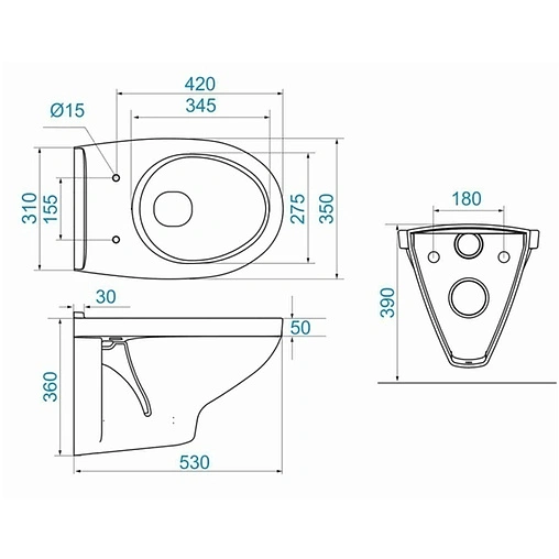 Комплект 5 в 1 Santek Бореаль 1WH302464 с кнопкой белый глянцевый
