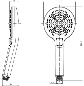 Лейка ручного душа Lemark хром LM8114C Лейка ручного душа Lemark хром LM8114C, 2