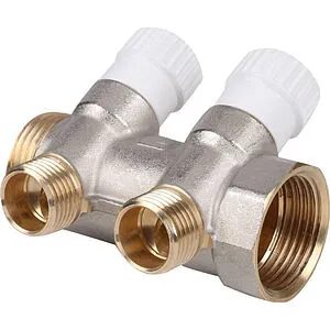 Коллектор регулирующий проходной 2 отвода 1&quot;в/н x ½&quot;к Stout SMB 6851 011202, 1