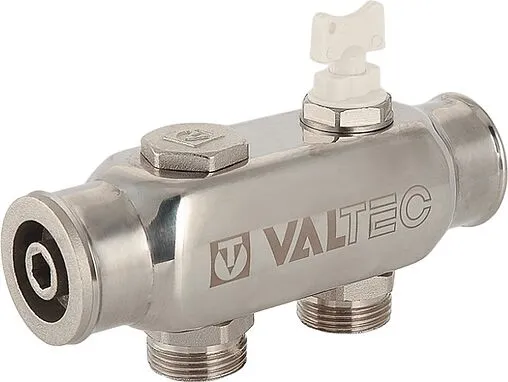 Коллектор распределительный проходной 2 отвода 1&quot;в/в x ¾&quot;ек Valtec VTc.505.SS.060502