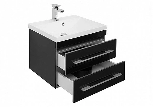Тумба под умывальник подвесная Aquanet Верона 58 чёрный 00180175