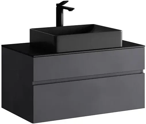Тумба-умывальник подвесная Raval Decent 80 антрацит Dec.01.80/A/RL