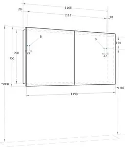Зеркало с подсветкой Aquaton Бэлла 45 белый/джарра 1A221702BBAZ0, 3