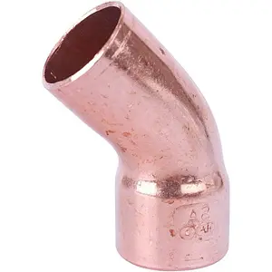 Отвод пайка однораструбный 22мм угол 45° Sanha 5040 1504022, 1