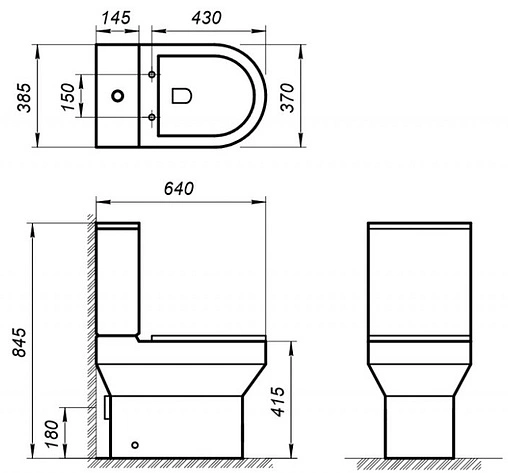 Унитаз-компакт безободковый BelBagno Norma белый BB339CPR+BB339T