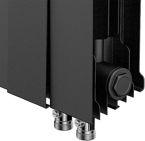 Радиатор биметаллический 4 секции нижнее правое подключение Royal Thermo PianoForte VD 500 Noir Sable RTPNNSVD50004
