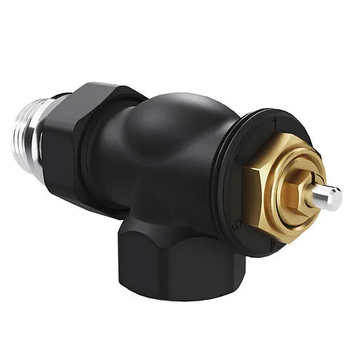 Комплект вентилей терморегулирующих осевых ½&quot; в/н Royal Thermo Design черный RATVDO11212BL