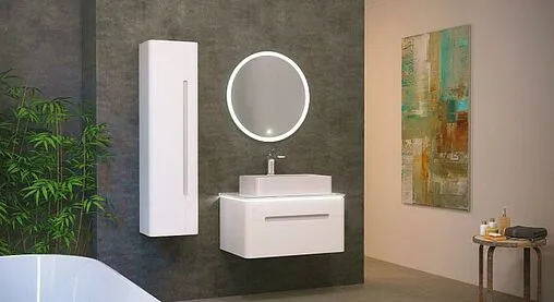 Тумба под умывальник подвесная Jorno Shine 75 белый Shi.01.75/P/W Тумба под умывальник подвесная Jorno Shine 75 белый Shi.01.75/P/W