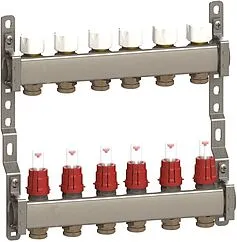 Группа коллекторная с расходомерами 6 отводов 1"в/в x ¾"ек General Fittings CX RBR91612400600 Группа коллекторная с расходомерами 6 отводов 1"в/в x ¾"ек General Fittings CX RBR91612400600