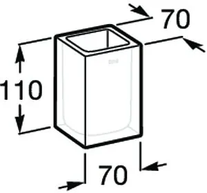 Стакан Roca Ice чёрный 816860012, 2