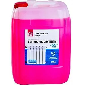 Теплоноситель (Антифриз) этиленгликоль Технология Уюта -65 10кг Теплоноситель (Антифриз) этиленгликоль Технология Уюта -65 10кг, 1