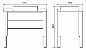 Тумба-умывальник напольная Comforty Лондон 90-2 белый/бежевый 00004138841CF Тумба-умывальник напольная Comforty Лондон 90-2 белый/бежевый 00004138841CF, 2