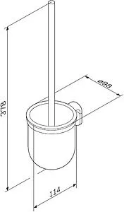 Ёршик для унитаза Am.Pm X-Joy хром A8433300, 2