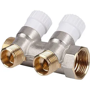 Коллектор регулирующий проходной 2 отвода ¾&quot;в/н x ½&quot;к Stout SMB 6851 341202, 1