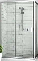 Душевое ограждение 1000x700мм прозрачное стекло Roltechnik Lega Line LLD2+LLB/1000*700 556-1000000-00-02+553-7000000-00-02