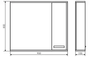 Шкаф-зеркало Comforty Тулуза 90 cосна лоредо 00003132228CF, 2
