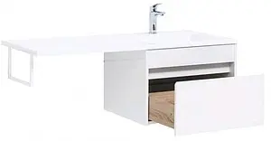 Тумба-умывальник подвесная над стиральной машиной Aquanet Токио 120 R белый 00236915+00235500, 4