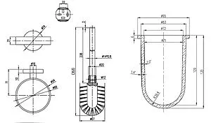 Ёршик для унитаза Villeroy&Boch Elements-Tender хром TVA15101600061, 2