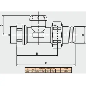 Вентиль запорный прямой ½" в/н Tiemme 3230003 Вентиль запорный прямой ½" в/н Tiemme 3230003, 2