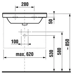 Раковина Jika Cubito 65 белый 8104240001041, 2