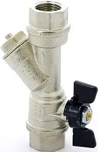 Кран шаровый с фильтром ½&quot;в x ½&quot;в Bugatti Indiana 07410001, 2