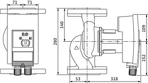 Насос циркуляционный Wilo Yonos MAXO 50/0.5-12 2120651 Насос циркуляционный Wilo Yonos MAXO 50/0.5-12 2120651, 4
