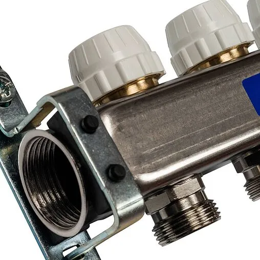 Группа коллекторная с расходомерами 10 отводов 1"в/в x ¾"ек Stout SMS 0917 000010