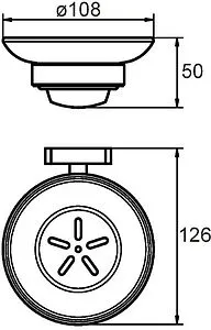 Мыльница Milardo Volga хром VOLSMG0M42 Мыльница Milardo Volga хром VOLSMG0M42, 2