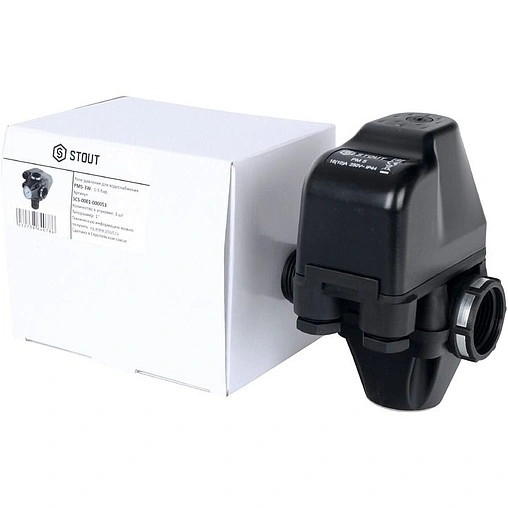 Реле давления с манометром и 3-х выводным штуцером Stout PM5-3W SCS-0001-000053