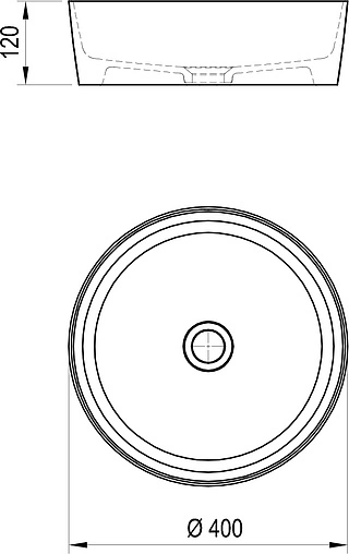 Раковина Ravak Uni 40 Slim белый XJX01140002
