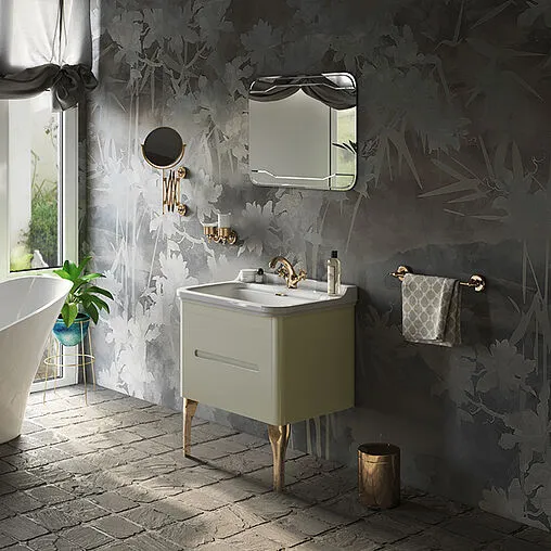 Тумба под умывальник Kerasan Waldorf 80 bi vaniglia matt 925630