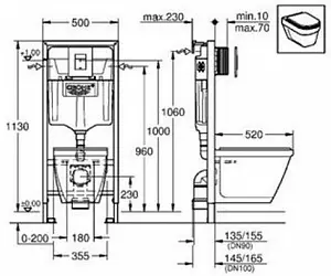 Комплект 5 в 1 Grohe Solido Perfect 39186000 с кнопкой Skate Cosmopolitan хром глянцевый Комплект 5 в 1 Grohe Solido Perfect 39186000 с кнопкой Skate Cosmopolitan хром глянцевый, 2
