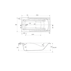 Ванна акриловая Cersanit Zen 170x85 P-WP-ZEN*170NL Ванна акриловая Cersanit Zen 170x85 P-WP-ZEN*170NL, 2