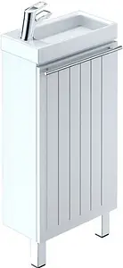 Тумба-умывальник напольная Milardo Amur 40 белый AMU40W1M95+0014000U28 Тумба-умывальник напольная Milardo Amur 40 белый AMU40W1M95+0014000U28, 1