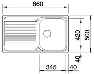 Мойка кухонная Blanco Tipo 45 S 86 нержавеющая сталь 511942 Мойка кухонная Blanco Tipo 45 S 86 нержавеющая сталь 511942, 2