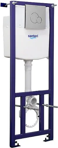 Комплект 5 в 1 Santeri Альфа комфорт 1.3816.4.S00.00B.2 с кнопкой хром глянцевый