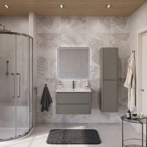 Тумба-умывальник подвесная Cezares Relax 80 сатин RELAX-800-2C-SO-SAT-P+CZR-800/480-LV-MR-NV