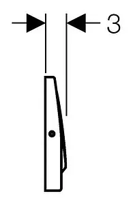 Клавиша смыва для унитаза антивандальная Geberit Delta 15 115.101.00.1 нержавеющая сталь, 3