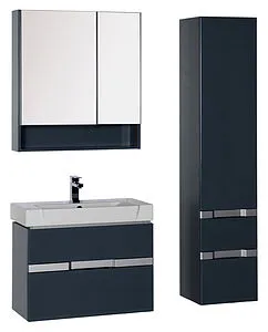 Шкаф-зеркало Aquanet Виго 80 L сине-серый 00183362 Шкаф-зеркало Aquanet Виго 80 L сине-серый 00183362, 4