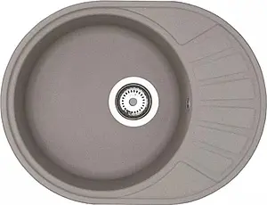 Мойка кухонная Aquaton Чезана 56.8 серый шелк 1A711232CS250 Мойка кухонная Aquaton Чезана 56.8 серый шелк 1A711232CS250, 1