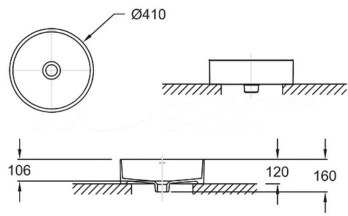 Раковина Jacob Delafon Delta Pure 41 белый E90012-0