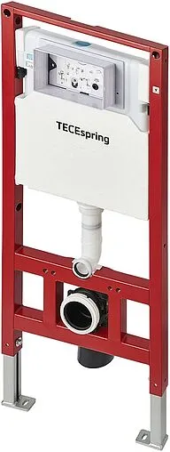 Комплект 6 в 1 TECEspring Base S K401203WCS с кнопкой TECEspring V 9940203 белый глянцевый/хром глянцевый