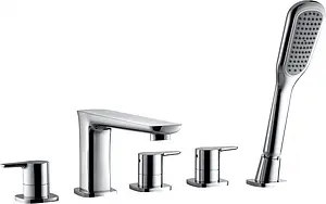 Смеситель на борт ванны на 5 отверстий Cezares Tesoro хром TESORO-F-BVD5-01 Смеситель на борт ванны на 5 отверстий Cezares Tesoro хром TESORO-F-BVD5-01, 1