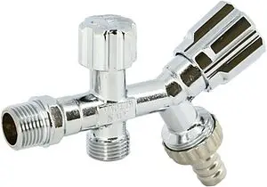 Вентиль регулирующий комбинированный ½"н x ½"н x ¾"н/ш хром Uni-fitt 188A2900 Вентиль регулирующий комбинированный ½"н x ½"н x ¾"н/ш хром Uni-fitt 188A2900, 1